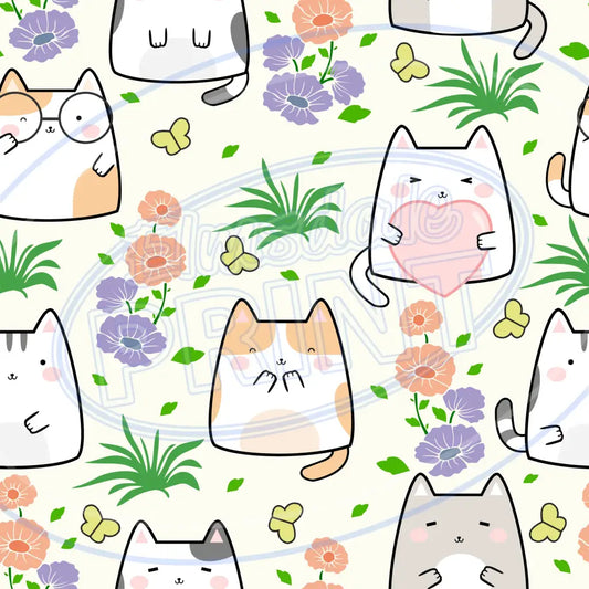 Summer Kit Cats 017 Printed Pattern Vinyl