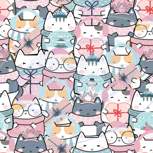 Summer Kit Cats 018 Printed Pattern Vinyl