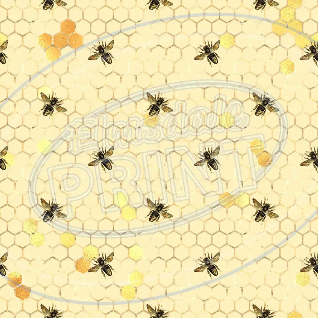 Sunflower Bees 010 Printed Pattern Vinyl