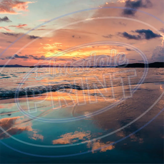 Sunset Sea 009 Printed Pattern Vinyl