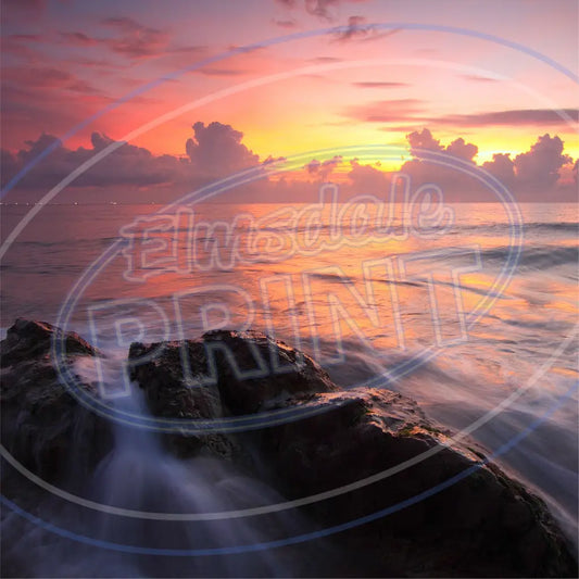 Sunset Sea 010 Printed Pattern Vinyl