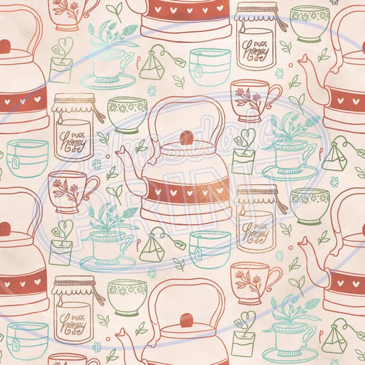 Tea Time 007 Printed Pattern Vinyl