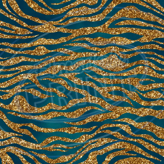 Teal Gold 006 Printed Pattern Vinyl
