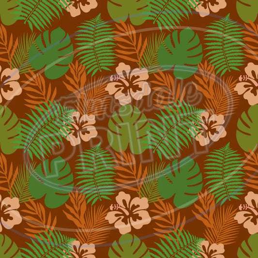 Terra Cotta Leaves 015 Printed Pattern Vinyl