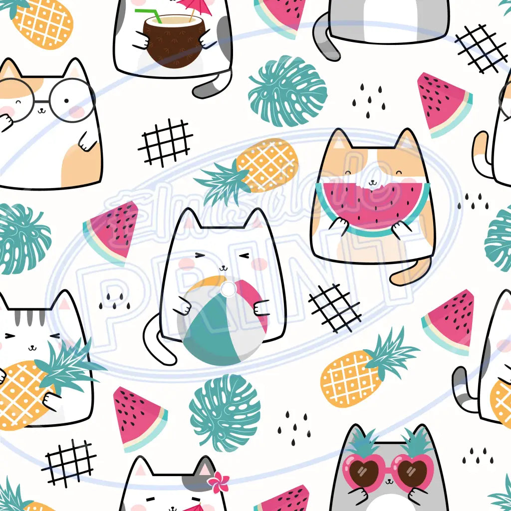 Tropical Kitties 011 Printed Pattern Vinyl