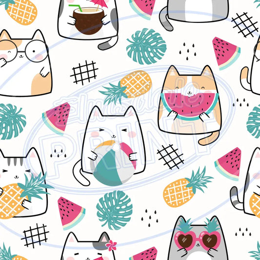 Tropical Kitties 011 Printed Pattern Vinyl