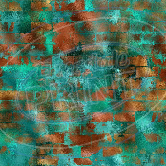 Turquoise Copper 007 Printed Pattern Vinyl