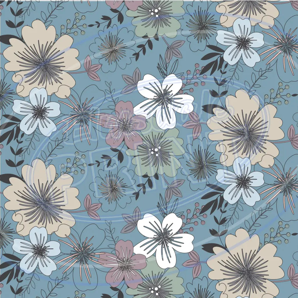 Vintage Bloom 001 Printed Pattern Vinyl