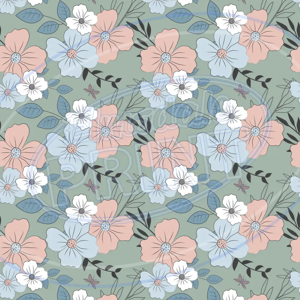 Vintage Bloom 002 Printed Pattern Vinyl