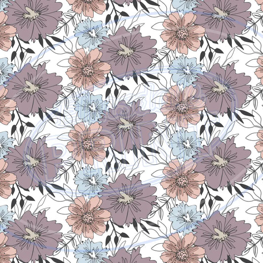 Vintage Bloom 007 Printed Pattern Vinyl