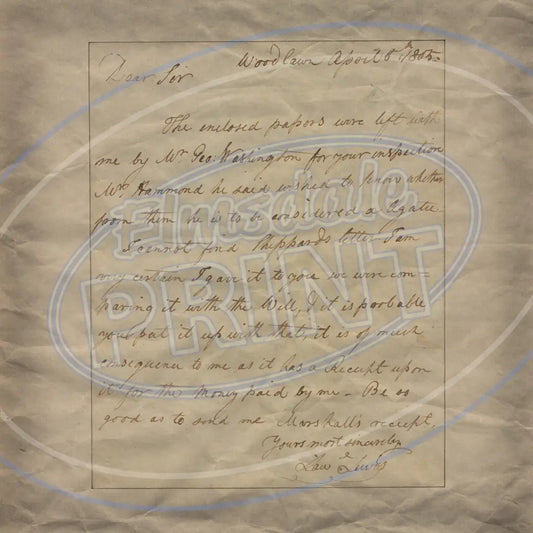 Vintage Handwriting 013 Printed Pattern Vinyl