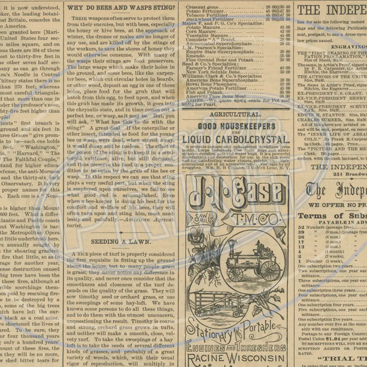 Vintage Newsprint 006 Printed Pattern Vinyl