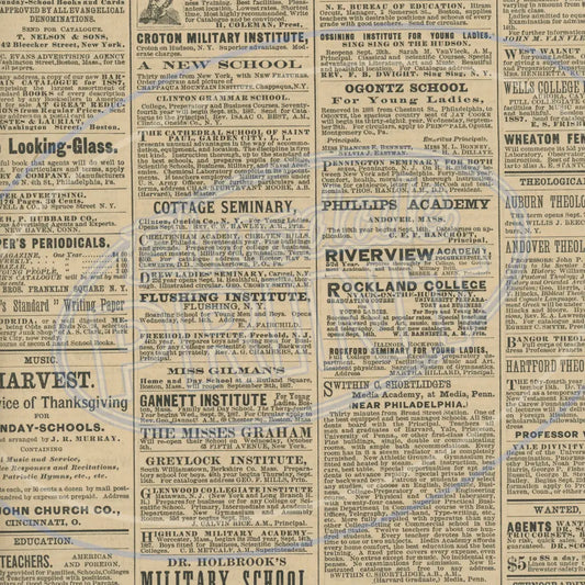 Vintage Newsprint 009 Printed Pattern Vinyl