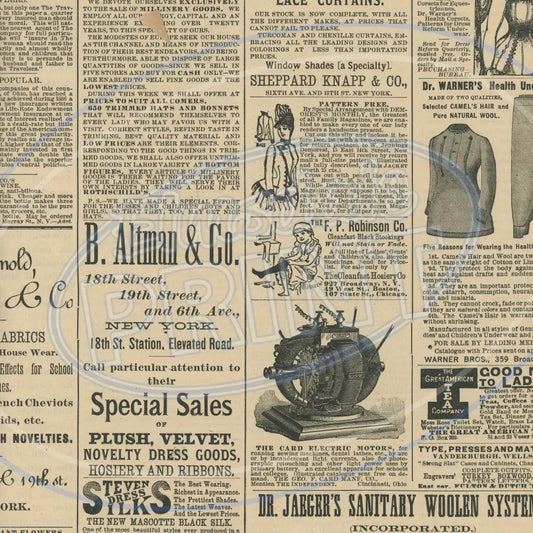 Vintage Newsprint 014 Printed Pattern Vinyl