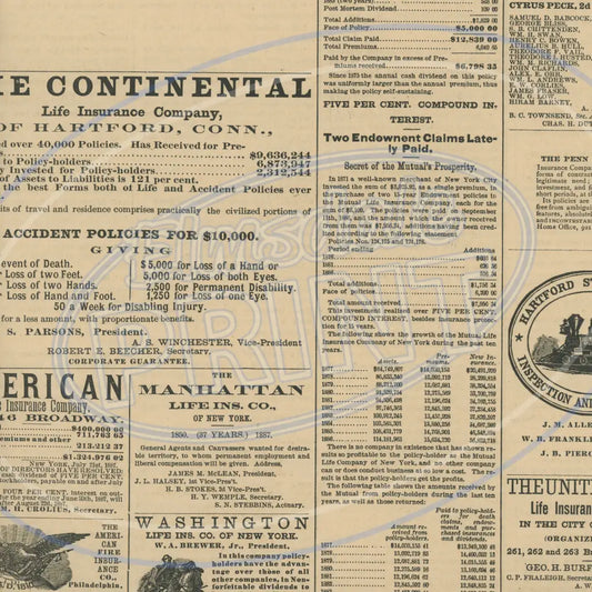 Vintage Newsprint 016 Printed Pattern Vinyl