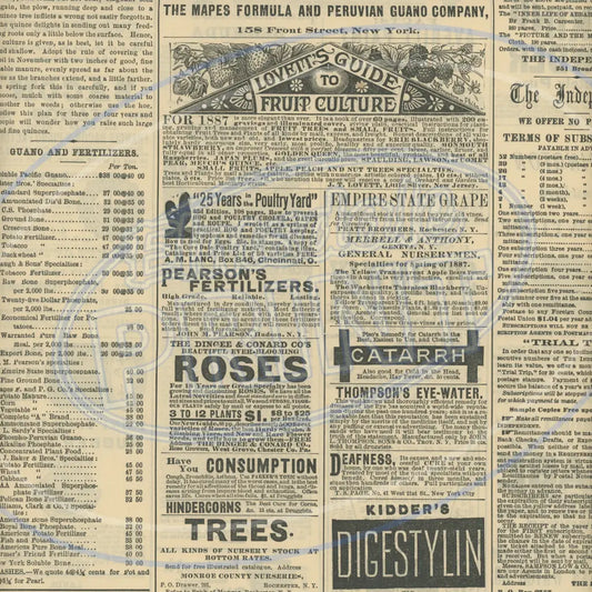 Vintage Newsprint 020 Printed Pattern Vinyl