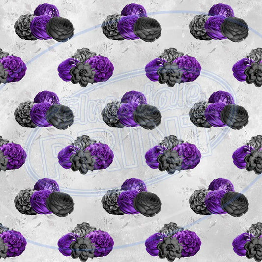 Violet Skulls 004 Printed Pattern Vinyl