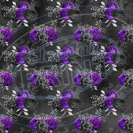 Violet Skulls 011 Printed Pattern Vinyl