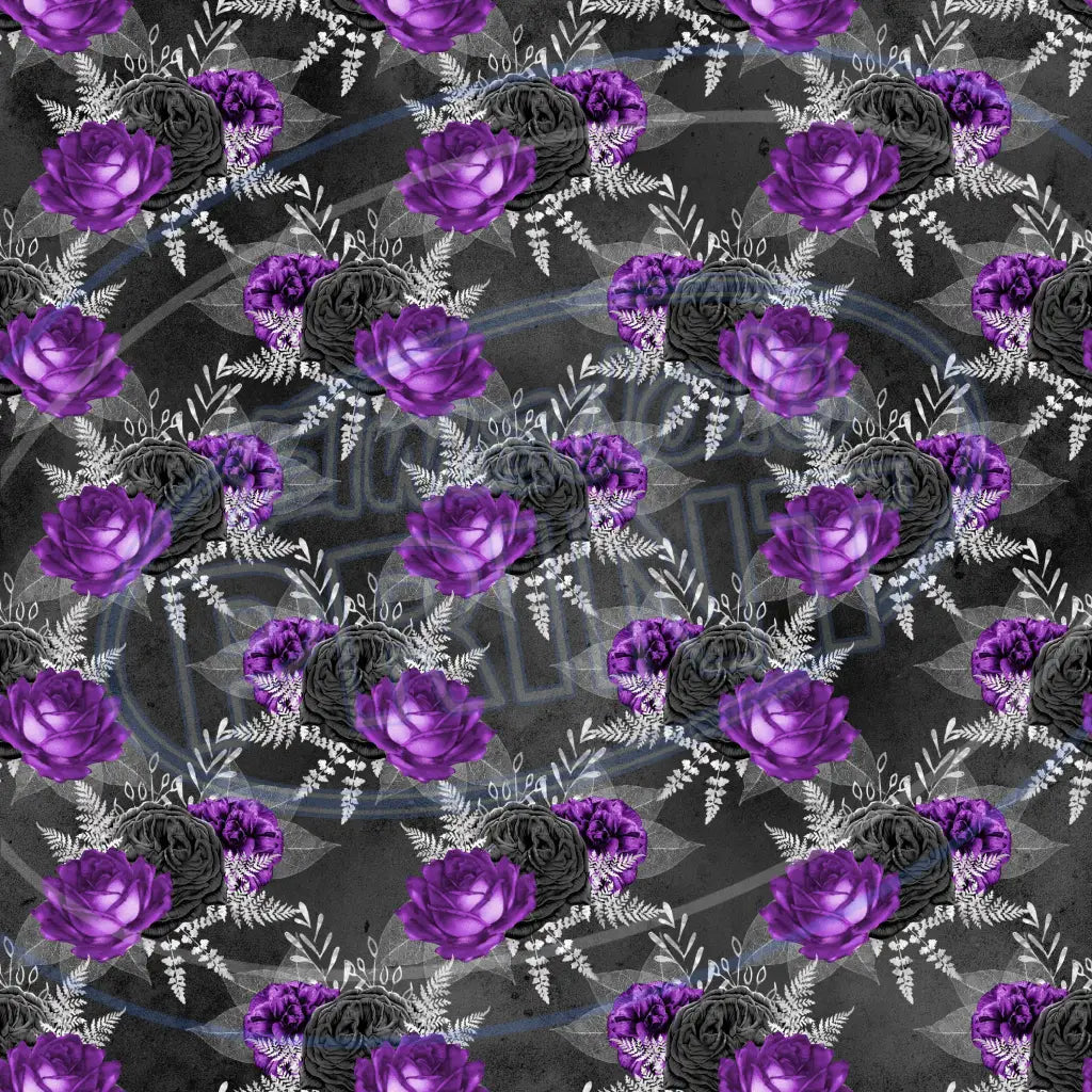 Violet Skulls 013 Printed Pattern Vinyl