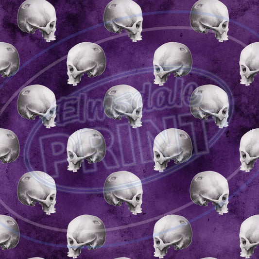 Violet Skulls 018 Printed Pattern Vinyl