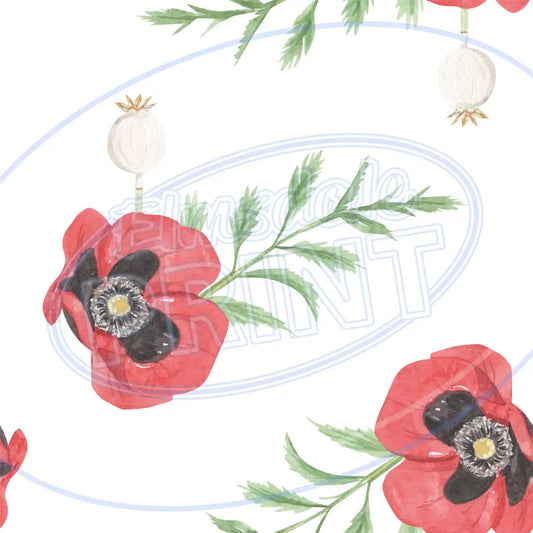 Watercolor Poppies 004 Printed Pattern Vinyl