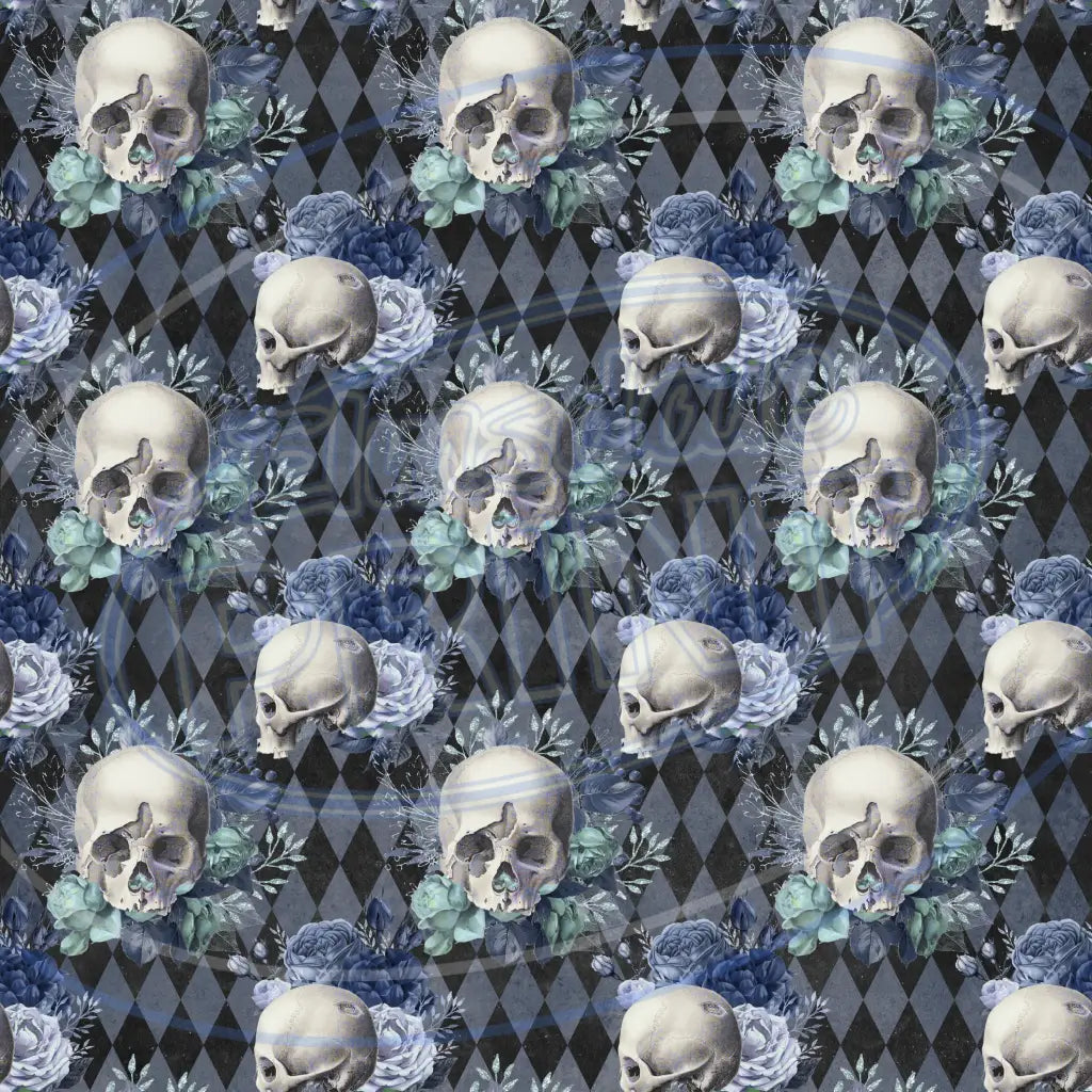 Wicked Skulls 001 Printed Pattern Vinyl