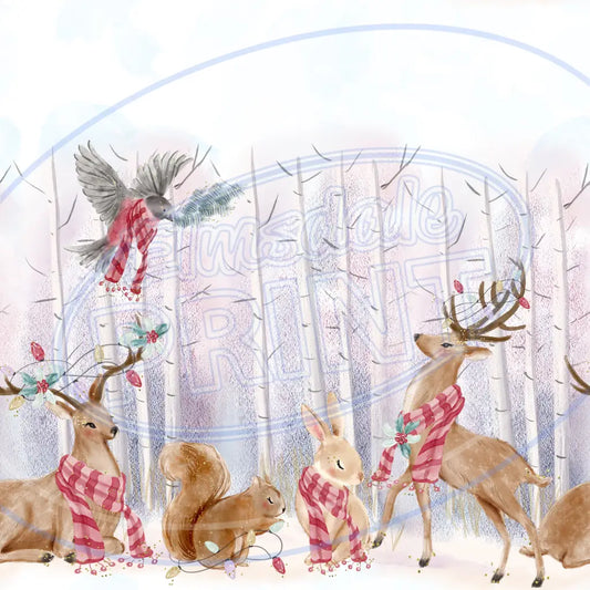 Woodland Christmas 006 Printed Pattern Vinyl