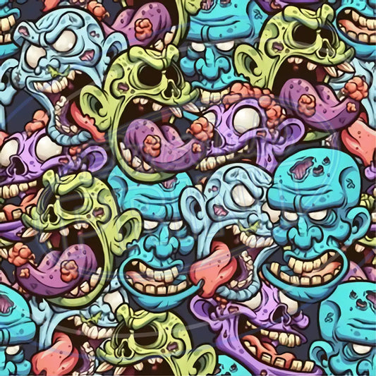 Zombie World 004 Printed Pattern Vinyl